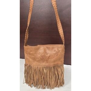 Fossil 1954 Hobo Crossbody Bag Brown Pebbled Leather